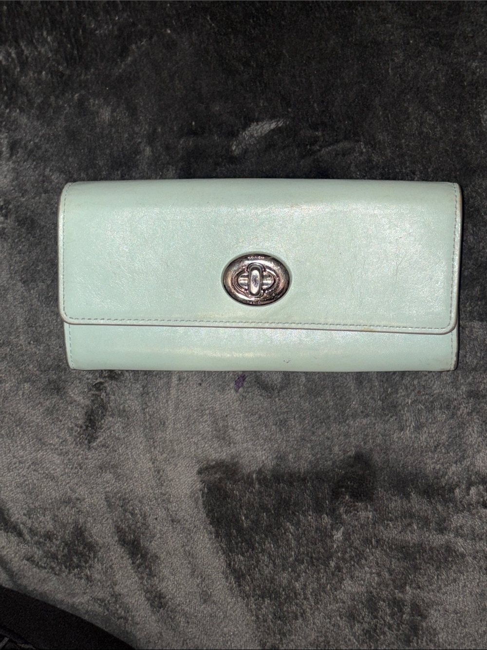 Coach Legacy Slim Envelope Turnlock Wallet in “SeaGlass”